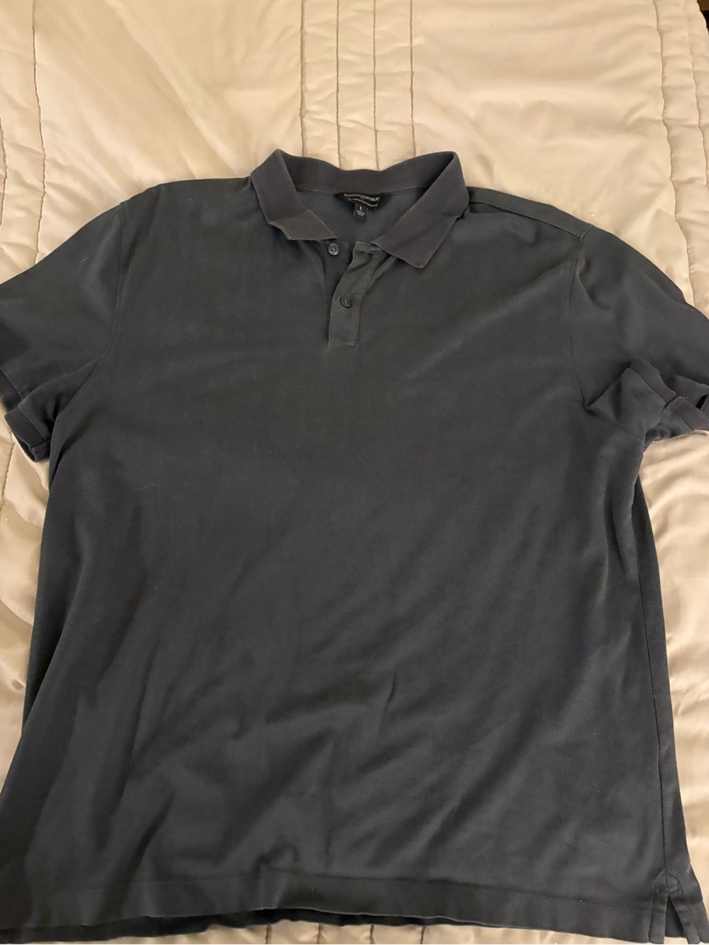 Banana Republic Men's Navy Blue Polo